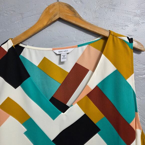 Nine West silky tank top blouse womans plus size 3X - Picture 2 of 7